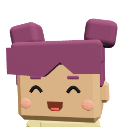 PickleBash player with purple twin-bun hair